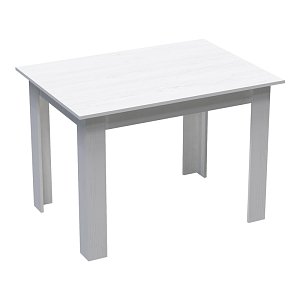 Τραπέζι Manka pakoworld σε λευκή απόχρωση 110x80x77εκ 361-000001