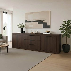 Μπουφές Doha pakoworld σε wenge απόχρωση 210x45x80.5εκ 361-000105