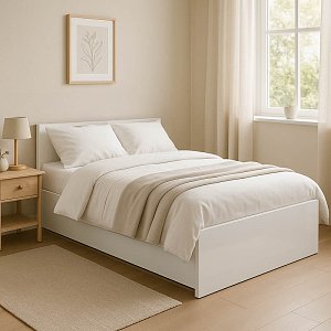 Κρεβάτι Toscana pakoworld σε λευκή απόχρωση 90x200εκ 361-000024