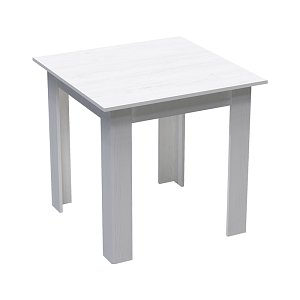 Τραπέζι Manka I pakoworld σε λευκή απόχρωση 80x80x77εκ 361-000005