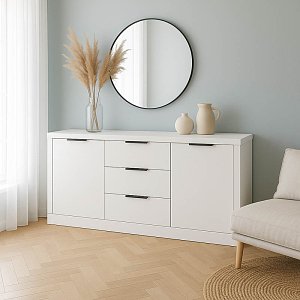 Μπουφές Doha pakoworld σε λευκή απόχρωση 180x45x80.5εκ 361-000073