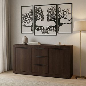 Μπουφές Doha pakoworld σε wenge απόχρωση 150x45x80.5εκ 361-000101