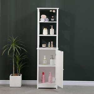 Ντουλάπι-στήλη Larben pakoworld mdf λευκό 40x33x150εκ 370-000032