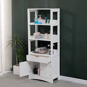 Ντουλάπι-στήλη Sejo pakoworld mdf λευκό 60x32.5x154εκ 370-000035