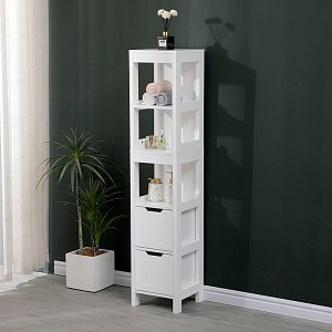 Ντουλάπι-στήλη Kelby pakoworld mdf λευκό 30x30x144εκ 370-000036