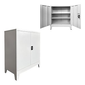 Μεταλλικό ντουλάπι Armon pakoworld ανοιχτό γκρι 90x45x100εκ 378-000006