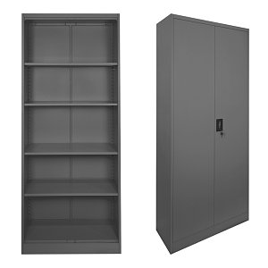 Μεταλλική ντουλάπα Ugren pakoworld ανθρακί 90x40x180εκ 378-000011