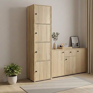 Ντουλάπι-στήλη Gabino pakoworld σε sonoma απόχρωση 40x39x158εκ 383-000012