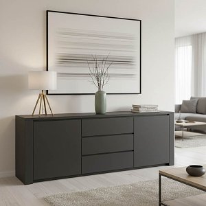 Μπουφές Kalya pakoworld σε ανθρακί απόχρωση 220x49x89.5εκ 383-000019