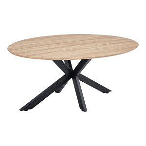 Τραπέζι Makrey pakoworld sonoma mdf- μαύρα μεταλλικά πόδια 180x90x75εκ 392-000022