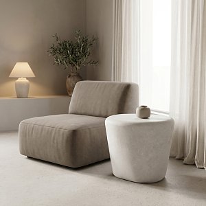 Τραπέζι σαλονιού Fedris pakoworld mdf λευκό Φ60x45εκ 415-000006
