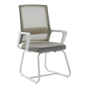 Καρέκλα επισκέπτη Palma pakoworld λευκή- mesh γκρι 46x52x94εκ 2τμχ 420-000017