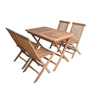 Τραπεζαρία Κήπου σετ 5τμχ Teak 5041G+5046G 200-25-003