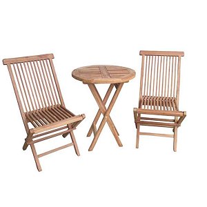 Τραπεζαρία Κήπου σετ 3τμχ Teak 5041G+5051G 200-25-004