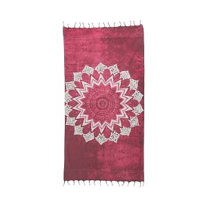 Πετσέτα Θαλάσσης Διπλής Όψεως Boho Ροζ 90x180cm