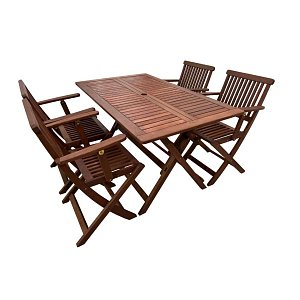 Τραπεζαρία Κήπου Σετ 5 Τμχ Meranti 5272G 5289G 200-48-011