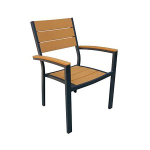 Πολυθρόνα Αλουμινίου-Polywood Renata Ανθρακί 5371G 200-57-006