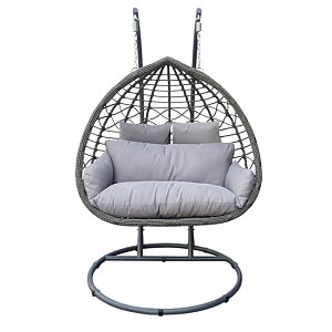 Κούνια Κρεμαστή Wicker Rattan Γκρι 5547 G
