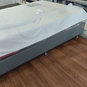 Υπόστρωμα Κρεβατιού Τεχνόδερμα Γκρι 90x200