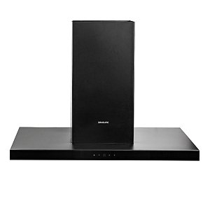 DAVOLINE SQUARE ISLAND 090 BLACK Απορροφητήρας Νησίδα 90cm Μαύρο 801012122