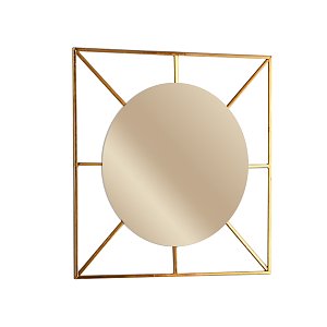 Καθρέφτης Oscar μεταλλικός χρυσό 70x70x1.5 831-G
