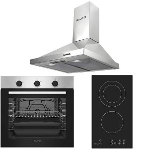Σετ SILIFO SF6850BOI & SF6802HDV3 & SF6619 Φούρνος 83lt, Εστία Domino & Απορροφητήρας 92033 (4 Έτη Εγγύηση)
