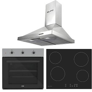 Σετ SILIFO SF6008 & SF6821HV4 & SF6619 Φούρνος, Κεραμική Εστία & Απορροφητήρας 92265