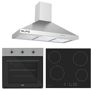Σετ SILIFO SF6008 & SF6821HV4 & SF6618 Φούρνος, Εστία & Απορροφητήρας 92268
