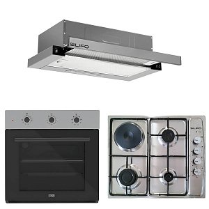 Σετ SILIFO SF6008 & SF6100 & SF6663 Φούρνος, Μικτή Εστία & Απορροφητήρας 92272
