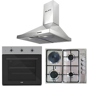 Σετ SILIFO SF6008 & SF6100 & SF6619 Φούρνος, Μικτή Εστία & Απορροφητήρας 92274