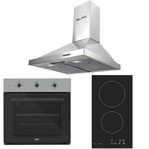 Σετ SILIFO SF6008 & SF6801HDV2 & SF6619 Φούρνος, Εστία Domino & Απορροφητήρας 92325