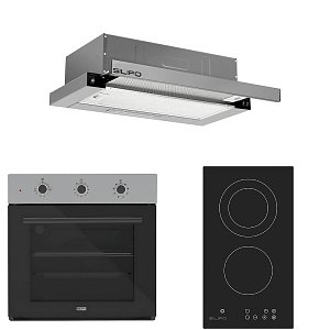 Σετ SILIFO SF6008 & SF6802HDV3 & SF6663 Φούρνος, Εστία Domino & Απορροφητήρας 92330