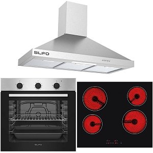 Σετ SILIFO SF6850BOI & SF6135 & SF6618 Φούρνος 83lt, Εστία & Απορροφητήρας 93467