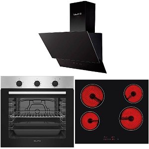 Σετ SILIFO SF6850BOI & SF6135 & SF6610 Φούρνος 83lt, Κεραμική Εστία & Απορροφητήρας 93469
