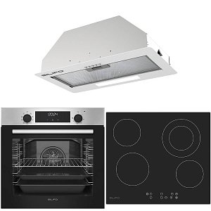 Σετ SILIFO SF6855BOI & SF6822HV5 & SF6615 Φούρνος 76lt, Κεραμική Εστία & Μηχανισμός Απορρόφησης 93476 (4 Έτη Εγγύηση)