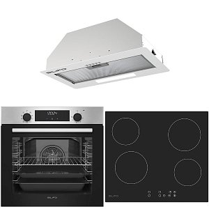 Σετ SILIFO SF6855BOI & SF6821HV4 & SF6615 Φούρνος 76lt, Κεραμική Εστία & Μηχανισμός Απορρόφησης 93485 (4 Έτη Εγγύηση)