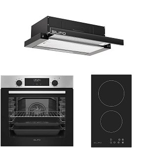 Σετ SILIFO SF6855BOI & SF6801HDV2 & SF6665 Φούρνος 76lt, Εστία Domino & Απορροφητήρας 93498 (4 Έτη Εγγύηση)
