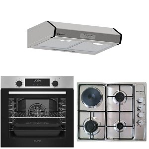 Σετ SILIFO SF6855BOI & SF6100 & SF6683 Φούρνος 76lt, Μικτή Εστία & Απορροφητήρας 93506 (4 Έτη Εγγύηση)