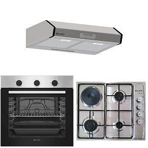 Σετ SILIFO SF6850BOI & SF6100 & SF6683 Φούρνος 83lt, Μικτή Εστία & Απορροφητήρας 93616 (4 Έτη Εγγύηση)