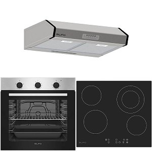 Σετ SILIFO SF6850BOI & SF6822HV5 & SF6683 Φούρνος 83lt, Κεραμική Εστία & Απορροφητήρας 93619 (4 Έτη Εγγύηση)