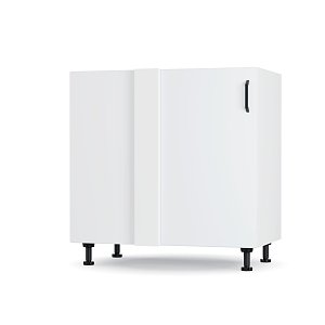 Modest Κάτω Γωνιακό Ντουλάπι Λευκό 100x48x82cm BC80822M02