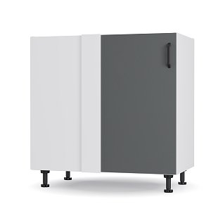 Modest Κάτω Γωνιακό Ντουλάπι Ανθρακί 100x48x82εκ BC80822M03
