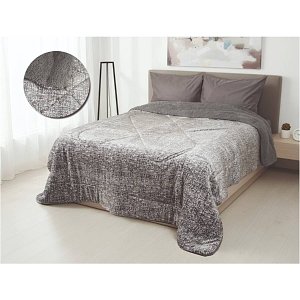Κουβέρτα Πάπλωμα Flannel Bistrol Διπλό Γκρι 220x240