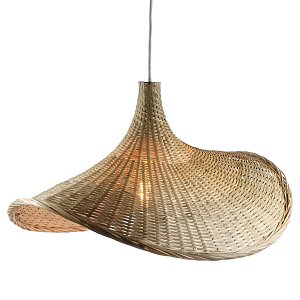 Κρεμαστό Μονόφωτο Φωτιστικό Ψάθα Ε27 57x34x140cm DD-RA-0025K