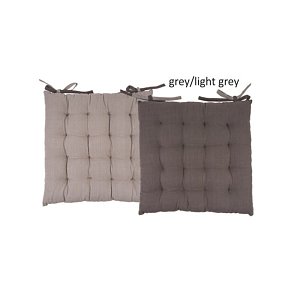 Μαξιλάρι Καρέκλας Duo Διπλής Όψης Grey/Light Grey 40x40cm