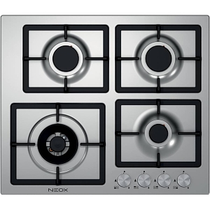 NEOX FQ604VTGLΧ GN Εστία Φυσικού Αερίου 60cm Inox