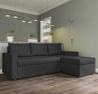 Concept Γωνιακός Καναπές Κρεβάτι με Αναστρέψιμη Γωνία & Αποθηκευτικό Χώρο Γκρι 218x153x80cm. GR-10235