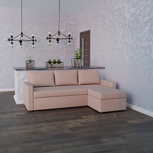Concept Γωνιακός Καναπές Κρεβάτι με Αναστρέψιμη Γωνία & Αποθηκευτικό Χώρο Σάπιο Μήλο 218x153x80cm GR-10235-5