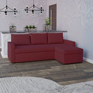 Concept Γωνιακός Καναπές Κρεβάτι με Αναστρέψιμη Γωνία & Αποθηκευτικό Χώρο Μπορντώ 218x153x80cm GR-10235-9