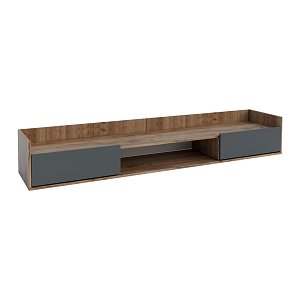 Έπιπλο TV Callisto Σκούρο Δρυς-Γραφίτης 200x40x30cm GR-CALTV-2
